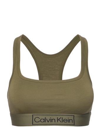 Unlined Bralette Lingerie Bras & Tops Soft Bras Tank Top Bras Grøn Calvin Klein