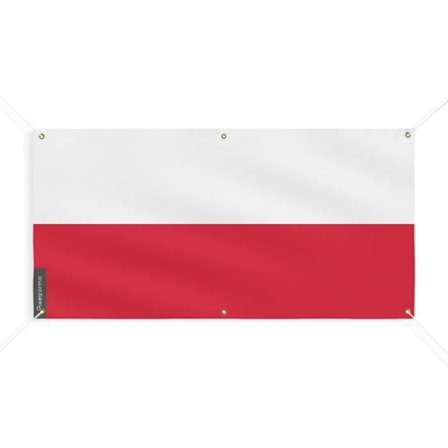 Banner Flag of Poland 6 Øjer 100x200cm i polyester