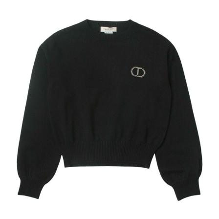Twinset, Sweater Czarny, Mężczyzna, Rozmiar: 152 CM