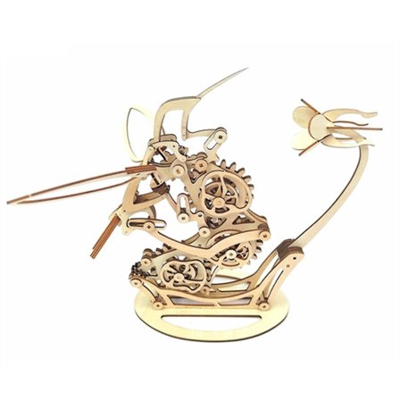 Kinetic Träskulptur Kolibri Set Montera Djurmodeller Med Hög Svårighetsgrad