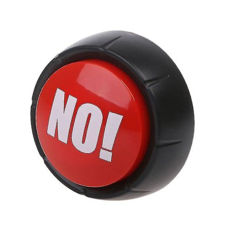 Nyhet Stor Rød Nei-knapp Ingen Lyd Knapp Skrivebord Lyd Leker Flott For Foreldre Kolleger Spøk Spøk