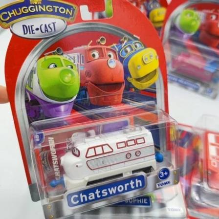Chuggington Alloy Metal Train Chatsworthr Zephier Sophile Wilsoln Speedy Mcallister Toy Roliga barn närvarande Sky Blue
