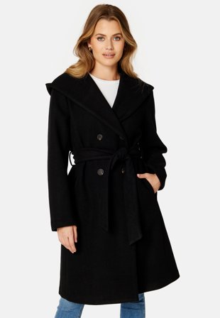 Happy Holly Hillevi Hooded Coat Black Klær