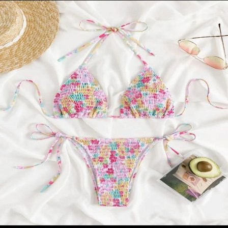 Bikini badedragt Split Bikini PINK S