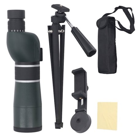 Spotting Scope Zoomable Low Light Night Vision Vandtæt Monokulær Teleskop med Beslag Telefon Klip til Fugleobservation 20 60X60