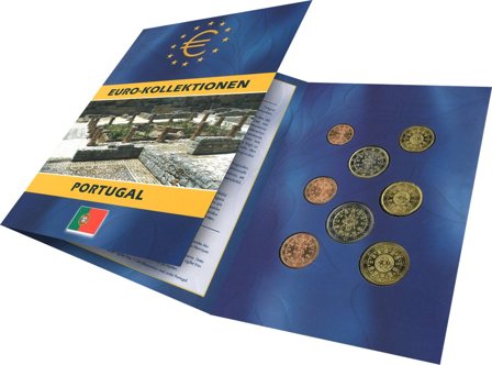 Portugal - Euro møntsæt i folder - Svensk