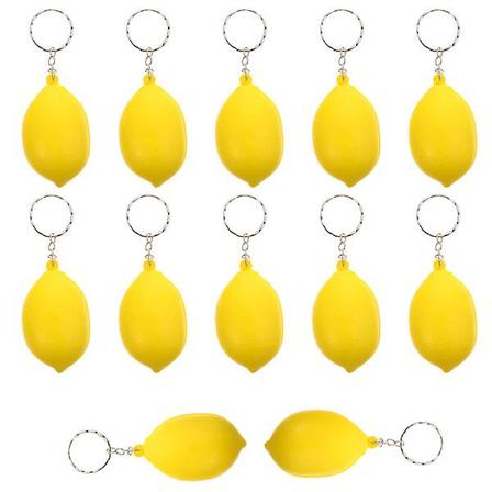12 st fruktnyckelringar Handväska Plånbok Nyckelring Hänge Citron Nyckelringar Present