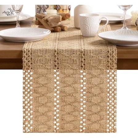 Bordløber - Bohemebord - 30*183 cm - Brun