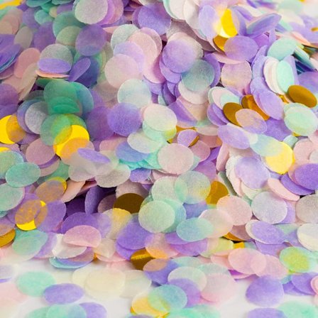 5000 st Konfetti i Blandade Färger, 1 cm Runda Tygcirkel för Festdekoration