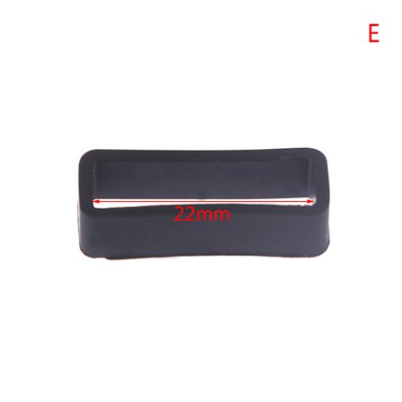 7 størrelse svart silikon klokkerem Holdebøyleløkke gummi Bu