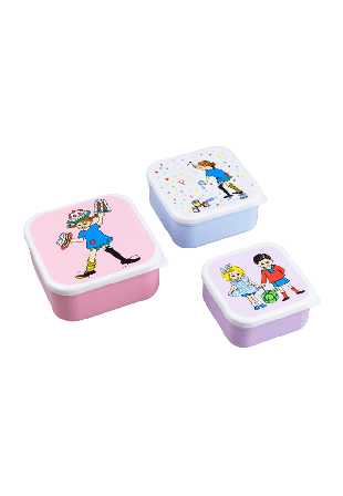 PIPPI Födelsedag, Snackbox, 3-pack Mata & äta Unisex Flerfärgad ONESIZE