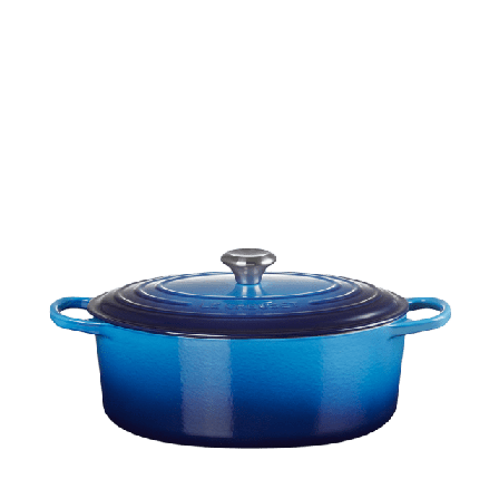 Le Creuset Oval Gryta Gjutjärn 31 cm Azure Blue 6,3L Grytor Blå 6,3 L /