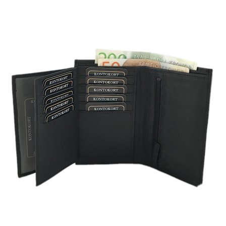 Stor plånbok, läder