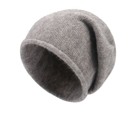 Bomuld Cashmere Pullover Hat Beanie Hat MØRKE GRÅ