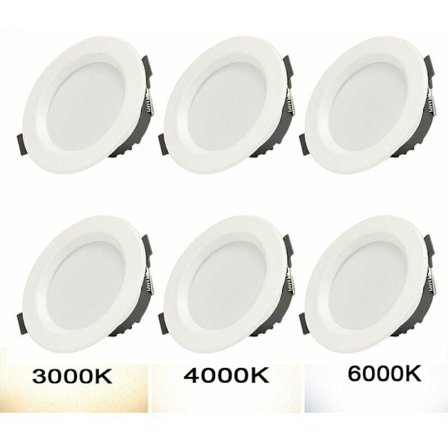 LED-upotettavat kohdevalot, 5W 230V IP44 6 kappaleen setti erittäin ohuita kohdevaloja, himmennettävät LED-kattokohdevalot olohuoneeseen, upotettavat 