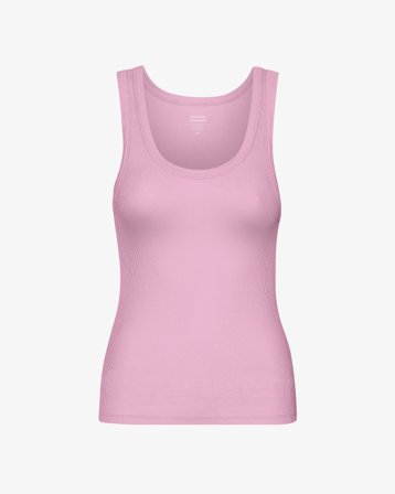 Women Organic Rib Tank Top - Cherry Blossom L