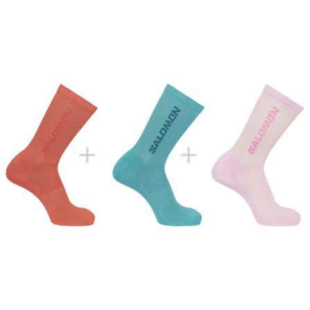 Salomon - Everyday Crew 3-pack - Etherea / RED Orange