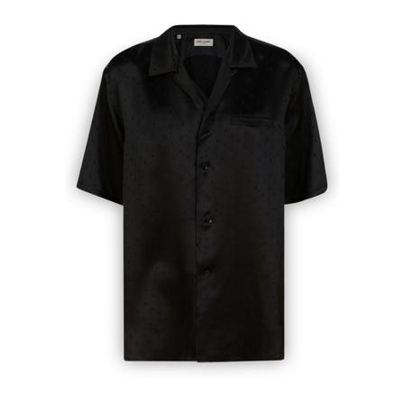 Saint Laurent Short Sleeve Shirts Sort, Herre Skjorter