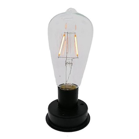1 stk Solcelled LED Tungsten Filament Pærelampe 2800k Automatisk Lysføler Gjerde Nattlys For Hage