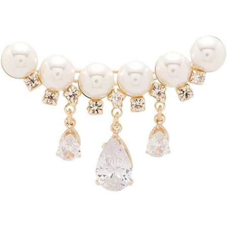 Perlebroche, Strikket Sjalsspænde, Falske Rhinestones, Perlebroche, Sikkerhedsnål, Reversnål, Mærke, Kjoler, Beklædningstilbehør J