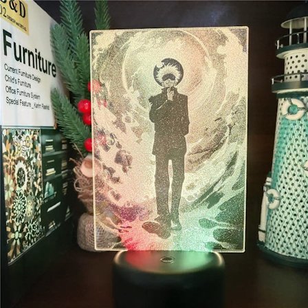 Jujutsu Kaisen Gojo 3D Illusion Nattlampa Smart Touch