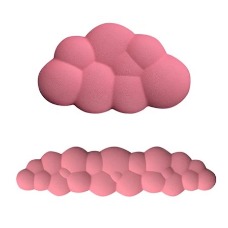 Moln Tangentbord Musmatta och Handledsstöd Set (Rosaröd)