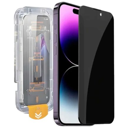 Helppo asentaa iPhone 14 Pro Max Privacy Max Screen Protector HD karkaistu lasi