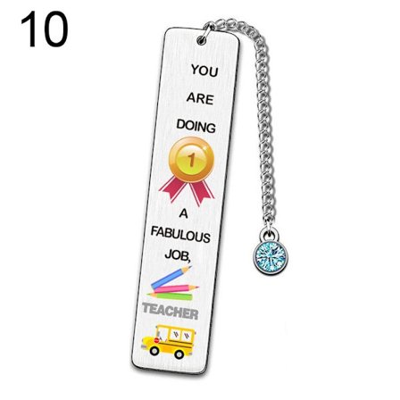 Bokmärken i rostfritt stål Boksidhållare 10 10