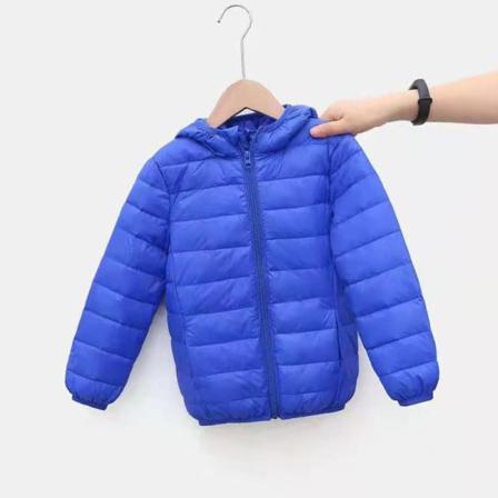 Flickor Långärmad Hooded Neck Ytterkläder Full Dragkedja Vadderad Kappa
