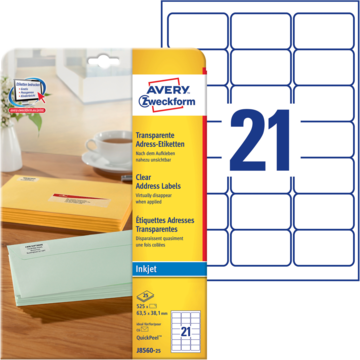 Adresseetiketter 63,5x38,1 mm