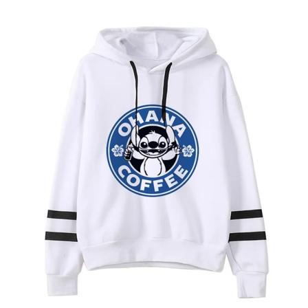 Y2k Cartoon Lilo ja Stitch hauskat hupparit naisille Harajuku söpö Stitch Anime-paita Manga Streetwear Hoody naisille lapsille 59224 59224 M