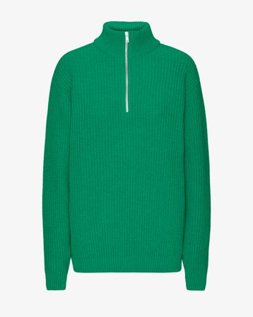 Merino Quarter Zip - Kelly Green XL
