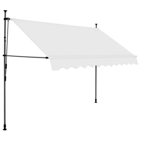 Vidaxl Markis Manuellt Infällbar Med Led 300 Cm Gräddvit Creme