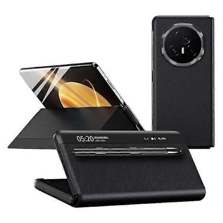 Yhteensopiva Honor Magic V3 5G -kotelo, ikkunallinen PU-nahkainen puhelinkotelo ja stylus-kynä