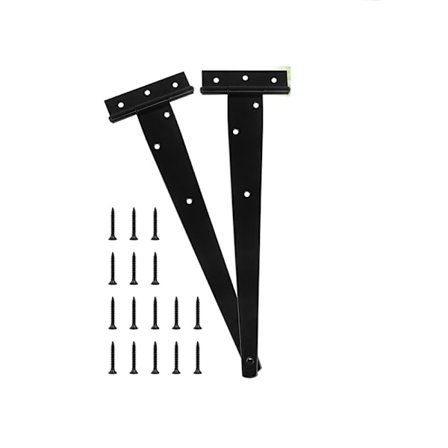 2 stk. kraftige dørhængsler, 12 tommer T-hængsler, kraftig garage