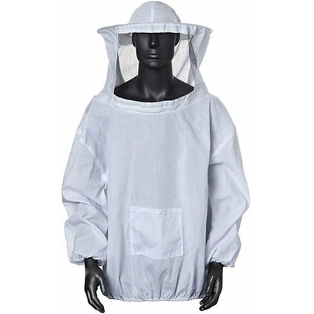 Biavlerjakke Biavlerjakke med hat Professionelt biavlerbeklædning Biavler Professionel biavler Bi-beskyttelseshat (hvid)--