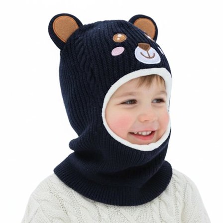 Lämpimät talvihatut lapsille fleecevuorella ja korvaläpillä - 3-in-1 tuulenpitävä huivihattu pipo taaperoille