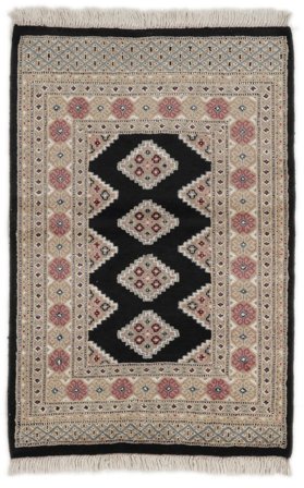 80X121 Tappeto Pakistan Bukara 2Ply Orientale Marrone/Nero (Lana, Pakistan) Carpetvista