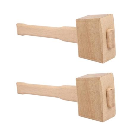 2 stk 250 mm Bøk Solid Snekker Tre Tre Hammer Håndtak Trebearbeiding Verktøy