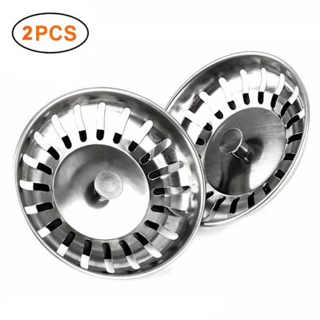 2-pak rustfri stål køkkenvask si holdbar bundfarve afløbsfilter