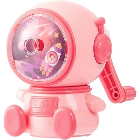 Lollanda Manuell Blyantspisser med 3 Justeringsnivåer, For Skole, Kontor, Hjem og Klasserom, Astronautmotiv