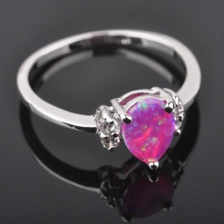 Silversmycken filled ring ROSA Brand Opal