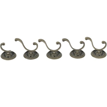 Pakke med 5 retro bronse kåperacks og hatte kroker veggmontert for kåper hatter håndklær nøkler
