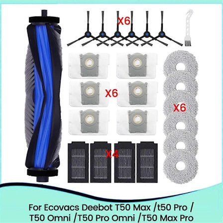 Ecovacs Deebot T50 Max /T50 Pro /T50 Omni /T50 Pro Omni /T50 Max Pro -imurille pääsivuharja Filt