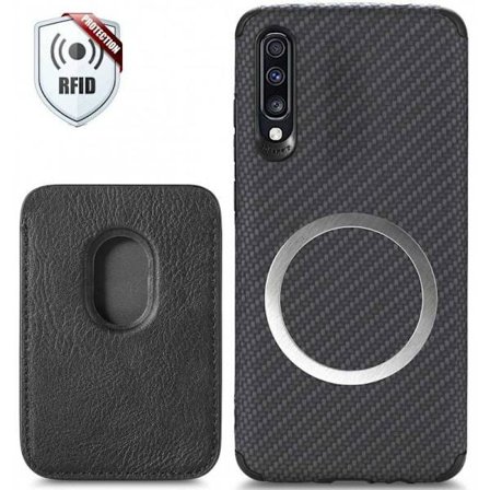 Iskunkestävä kuori Magsafe RFID:llä magneettikorttipidikkeellä Samsung A50