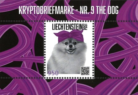 Liechtenstein - Nr. 9 The Dog - Kryptofrimærke