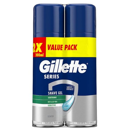 Gillette Series Sensitive Barbergel, Mænd, Barbering, Skum, Sprit & Gel
