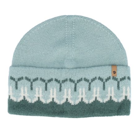 Fjällräven - Vert cuff Bonnet - Övik Path Knit Beanie Deep Patina/Misty Green Cuff @ Hatstore