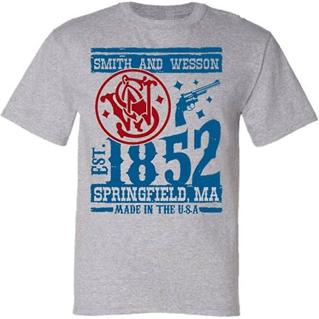 Smith & Wesson 1852 Usa T-shirt Athletic Heather, Large