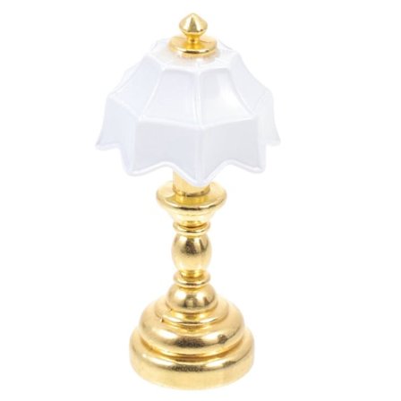 1 st Mini Sänglampa Prydnad Trä Mini Ljus Dekor Modell Mini Hus Dekor